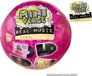 MGA's Miniverse Real Music mini vinilne plošče z gramofonom – 1 kos