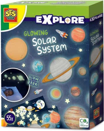 SES Creative svetleči okraski planetov in zvezd