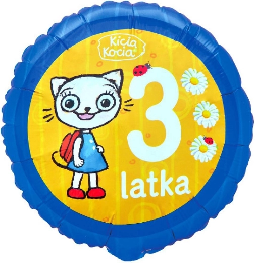 Folijski balon Kicia Kocia številka 3 (46 cm)