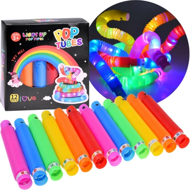 POP TUBE Svetleča LED Senzorična Cev 12 kosov