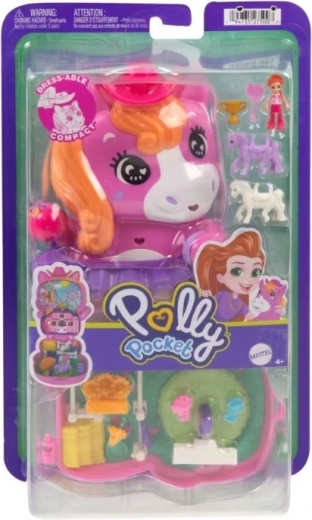 Polly Pocket ponijevski rodeo – kompaktni set z mikropunčko in dodatki