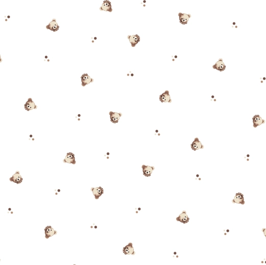 Gentle teddy bear motif for a cosy cot