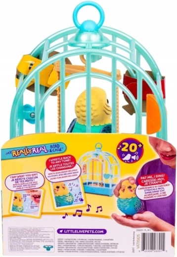 Moose Little Live Pets talking bird with cage