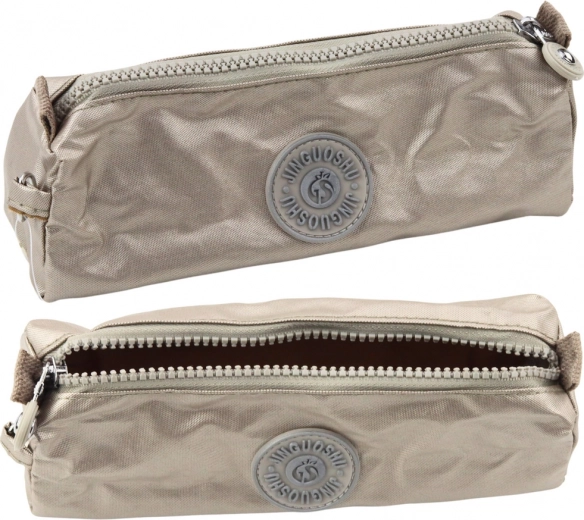 Šolski etui enoprekatni srebrni