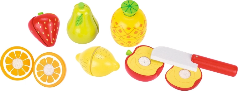 Wooden slicing fruit with Velcro fastening