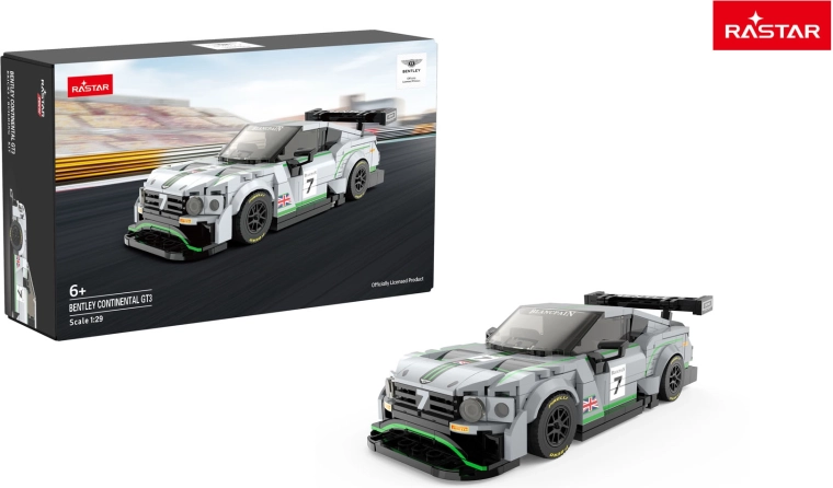 Rastar gradbeni komplet avtomobil Bentley Continental GT3 siv 1:29