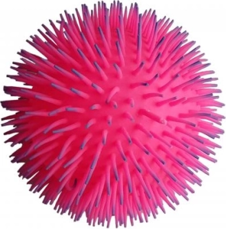 Svetleča kosmata žogica – prožna senzorična žoga v meliranih barvah