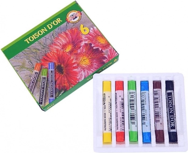 Umetniške prašne krede KOH‑I‑NOOR, set 6 barv