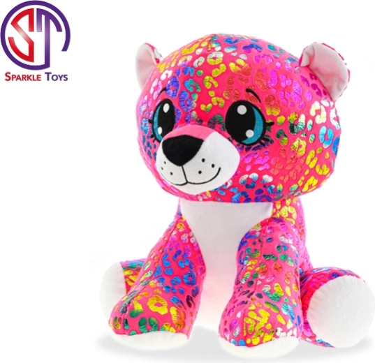 Plišasti leopard Rainbow Star Sparkle 24 cm sedeč