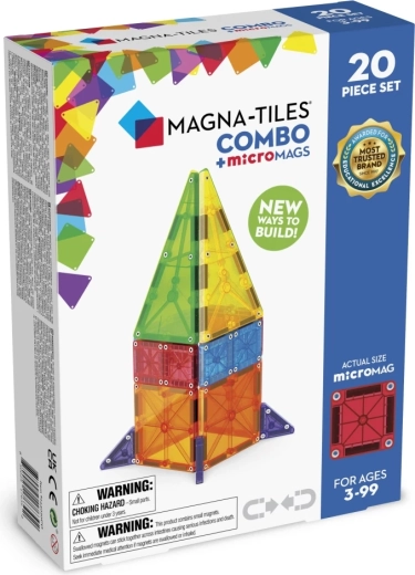 Magnetni gradbeni komplet MAGNA-TILES Combo microMAGS, 20 delov