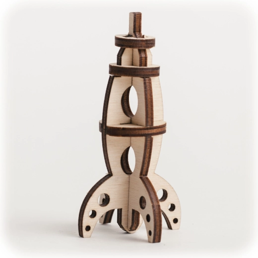 Cutewood lesena 3D sestavljanka raketa