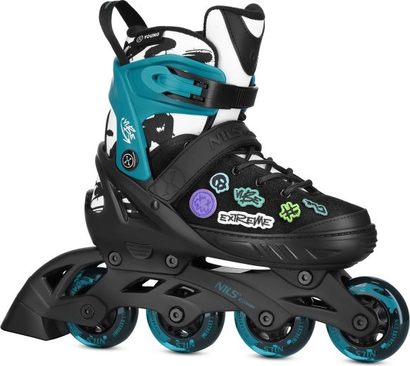In-line rolerji NILS Extreme Vibe turkizni – XS (29–32)
