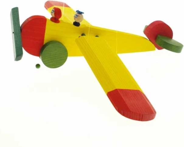 Lesena viseča dekoracija Letalo za otroško sobo