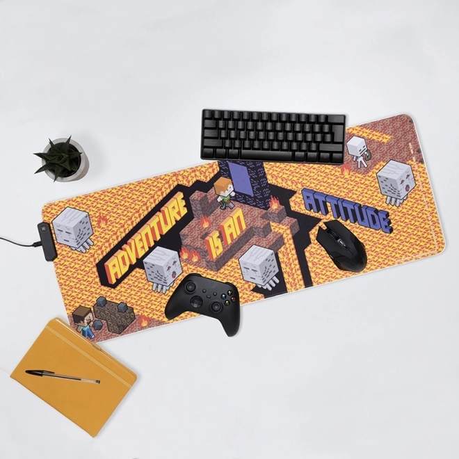 igričarska podloga z osvetlitvijo Minecraft