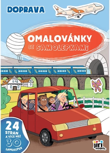 Pobarvanka A4 z nalepkami – Promet