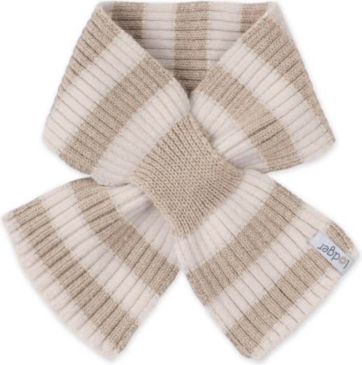 Lodger children’s merino scarf Stripe beige