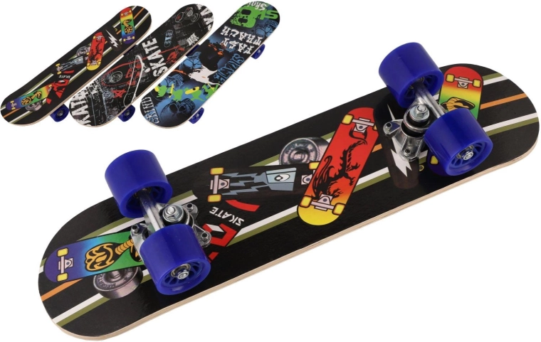 Otroški skateboard 60 cm iz javorjevega lesa, 3 barve