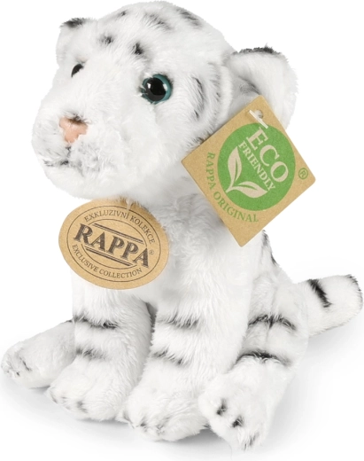 Rappa Eco-Friendly plush white tiger, sitting, 15 cm