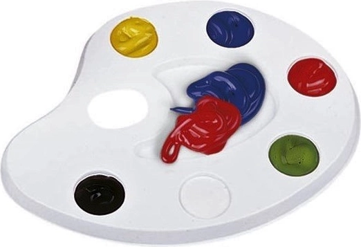 Plastična slikarska paleta za 6 barv ASTRA