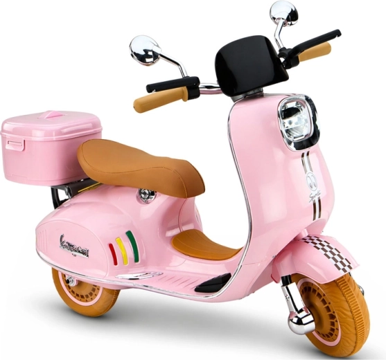 Otroški električni skuter Vespa, rožnat
