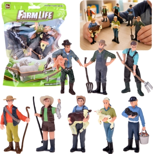 Farm figurines – set of 8 farmers Hop Hop Hop!