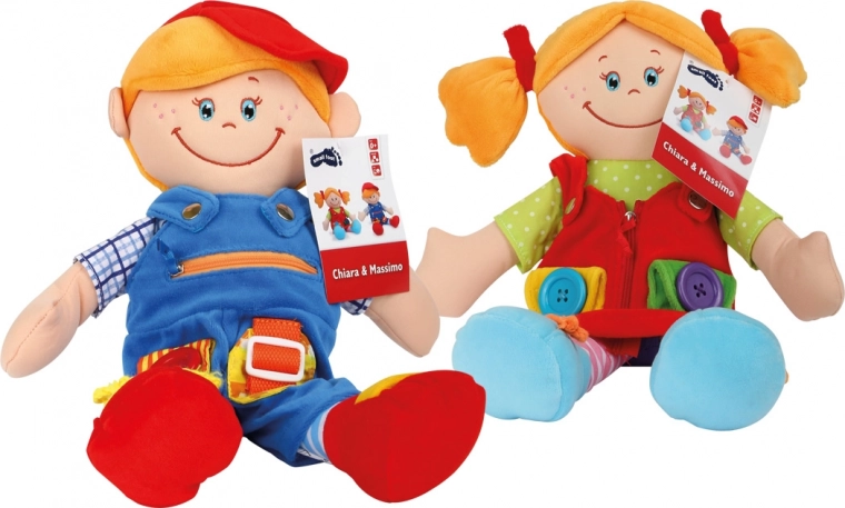 Small Foot tekstilni punčki Chiara in Massimo, komplet 2 kosa