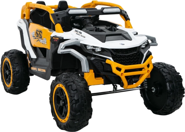 Otroški električni avto rumeno-bela 4x4