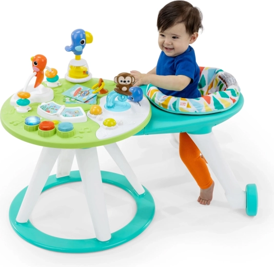 2-in-1: activity center with a seat and an activity table