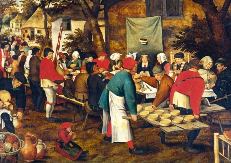 Bluebird puzzle Podeželska poročna pojedina 1000 koščkov