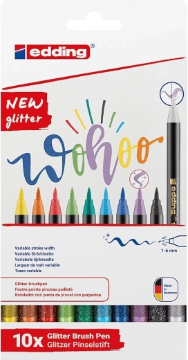 Edding 1340 bleščeč čopičasti marker – komplet 10 kosov