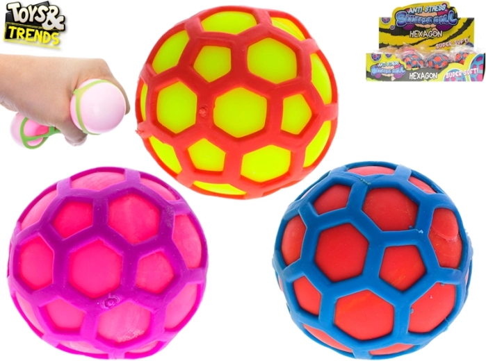 Raztegljiva antistresna žogica Hexagon – Toys&Trends