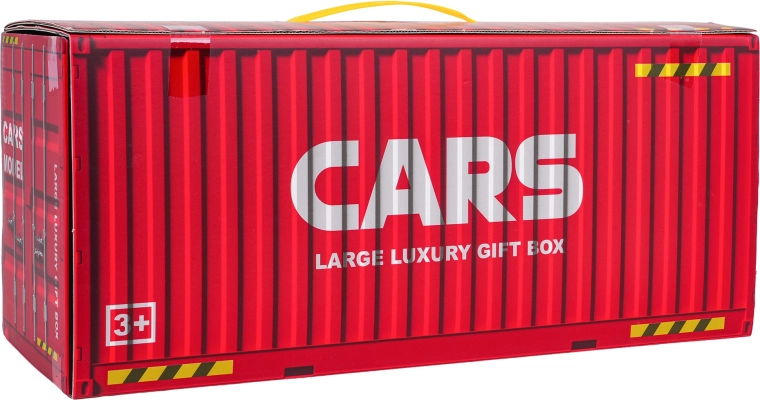 Mega set of metal toy cars with garage and foldable container