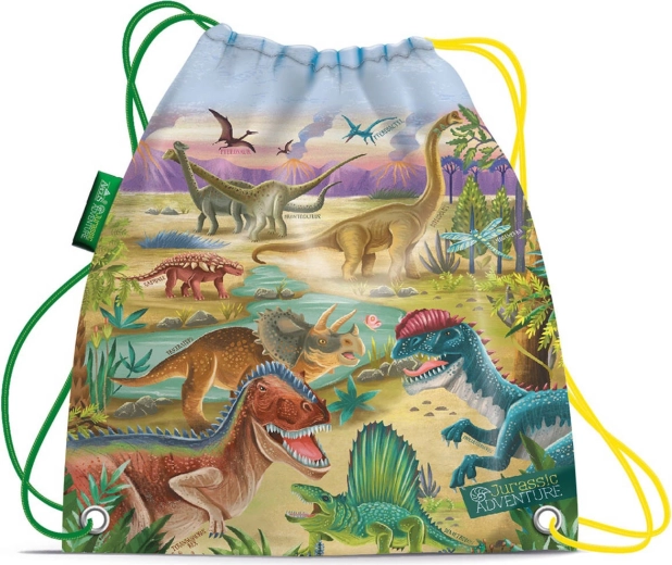 Vrečka z vrvico za na hrbet za malico Jurassic Adventure