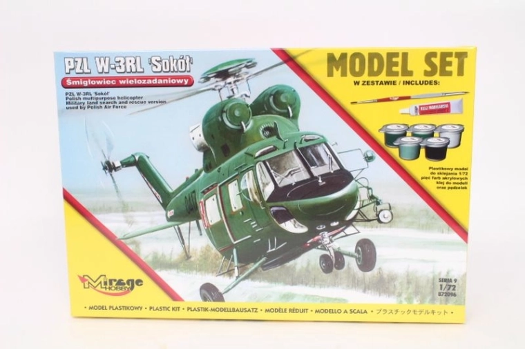 Mirage model kit (glue-together) helicopter PZL W-3 Sokół 1:72
