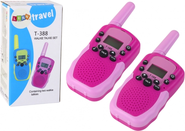 Kratkovalovna roza radijska postaja (walkie-talkie) z dosegom 3 km za otroke