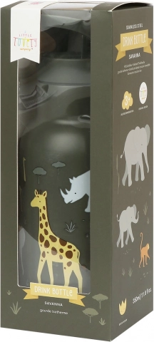 A Little Lovely Company nerjaveča steklenica za pitje 500 ml – Savanna