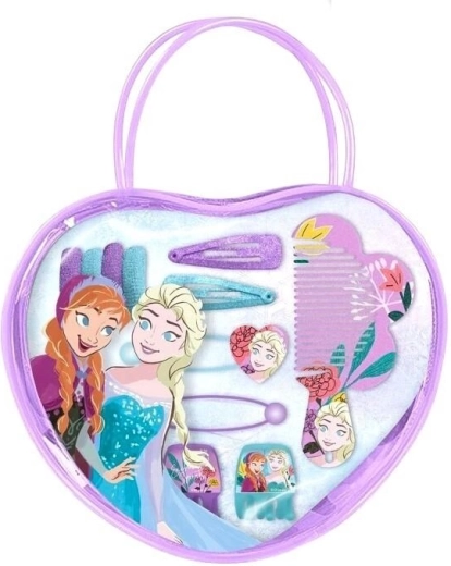 Torbica v obliki srca z lasnimi dodatki Frozen - 1 kos