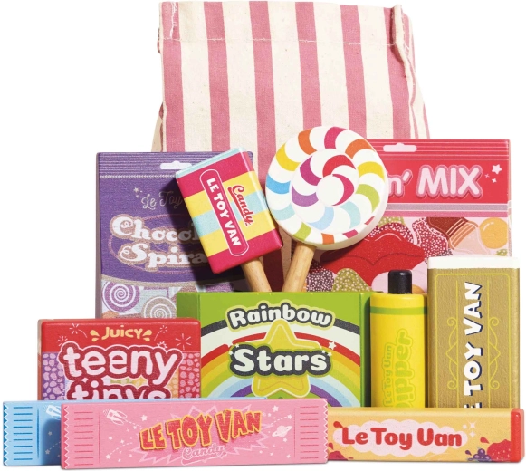 Le Toy Van wooden sweets set in a bag