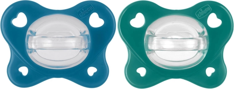 Chicco dudice PhysioForma Dual Soft modre 16–36 mesecev – 2 kosa