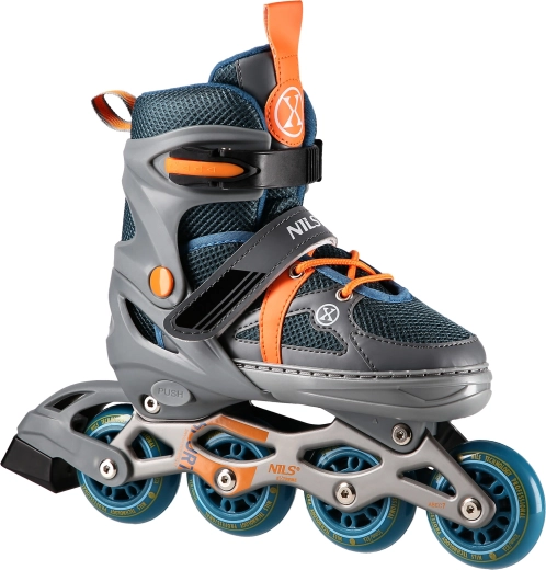 Kotalke NILS Extreme sivo-oranžne, nastavljive – S (31–34)