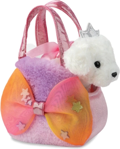 Fancy Pals princesin kužek z veliko pentljo v torbici, plišasta figurica 20 cm
