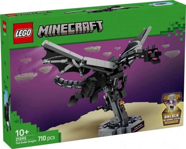 LEGO Minecraft Ender zmaj – sestavljiv model z majočimi krili