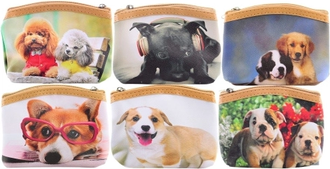 Wallet with a dog motif