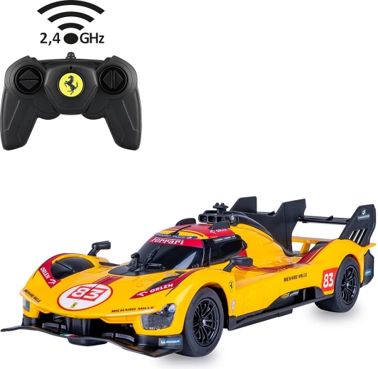 Avto na daljinsko upravljanje JAMARA Ferrari 499P-N83 1:24, rumen