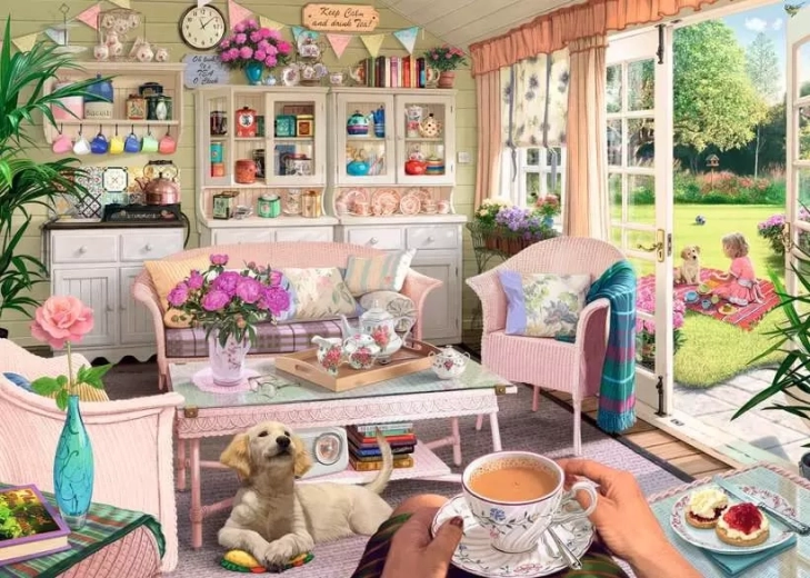 Ravensburger puzzle Moje zatočišče št. 9: Čajnica 1000 koščkov