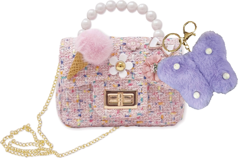 Mini handbag with Butterfly keychain