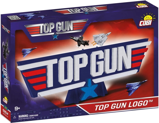 Konstrukcijski komplet COBI Top Gun 3D logotip, 628 delov