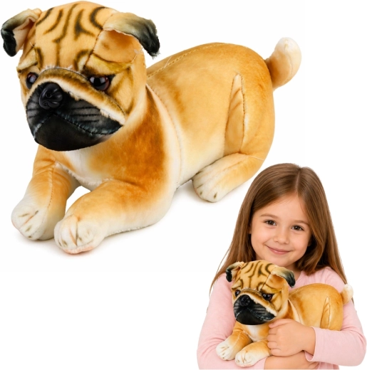 Plush Pug 25 cm Realistic Cuddly Dog