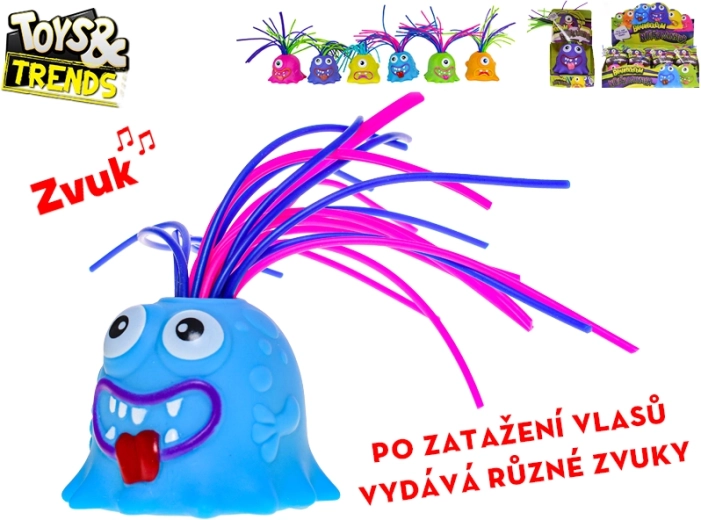 Interaktivna pošastka Toys&Trends Brainboooom z dolgimi lasmi in zvoki 6 cm