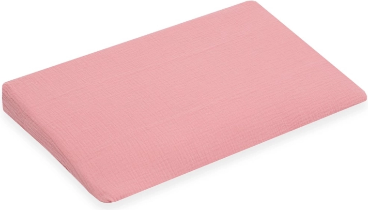 Muslin prevleka za otroški vzglavnik – klin New Baby Standard 59 × 37 cm roza
